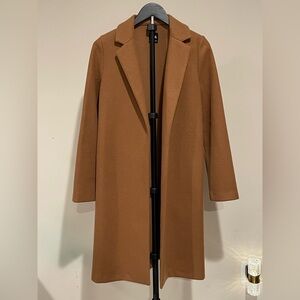 Zara Camel Lapel Collar Coat